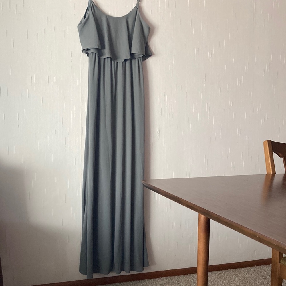 Show Me Your MuMu Caitlin Ruffle Maxi Dress Bridesmaid Wedding New Years Eve